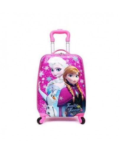 3D Cartoon 18 Inch Travel & School Trolley Kids Luggage Bag