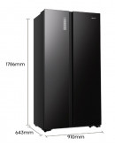 Hisense Side By Side 2 Door Inverter Refrigerator 620L RS666N4ABNIV
