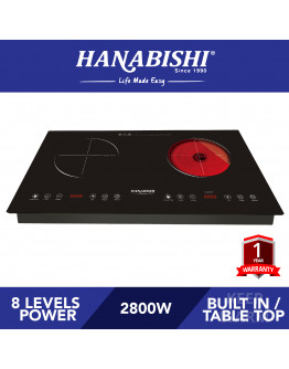 HANABISHI 2 IN 1 ELECTRIC COOKER ( INDUCTION & INFRARED CERAMIC ) HA2839IRC