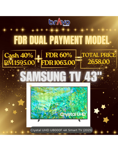 43" Crystal UHD U8000F 4K Smart TV (2025)