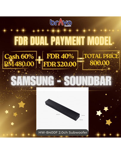 SAMSUNG B-series Soundbar HW-B400F 2.0ch Subwoofer (2025)