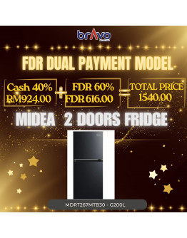Midea MDRT267MTB30 2 Doors Fridge G200L