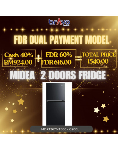 Midea MDRT267MTB30 2 Doors Fridge G200L