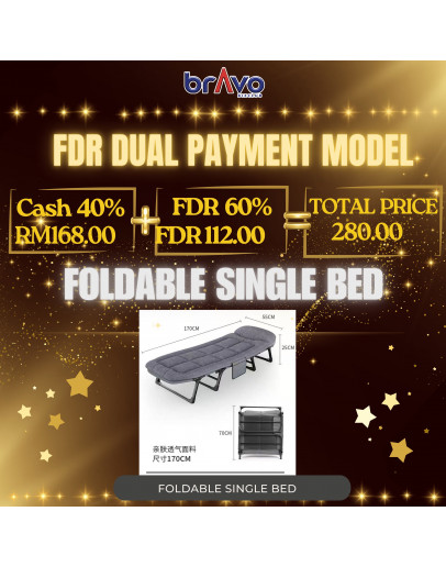 FOLDABLE SINGLE BED 